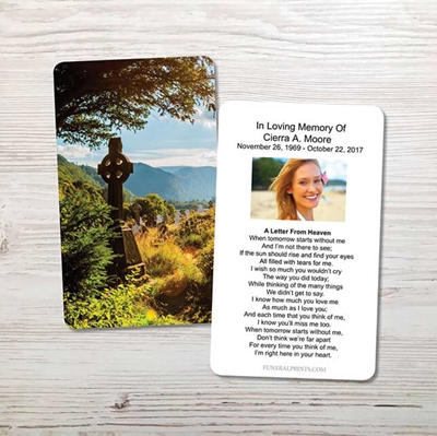 Show details for Glendaloug Celtic Cross Memorial Card