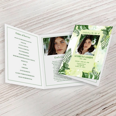 Show details for Green Leaf Watercolor Program (8.5x11) 