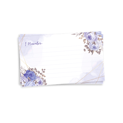 Show details for Purple Gold Floral Remember Card