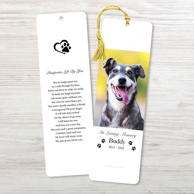 Show details for Paw Print Bookmark