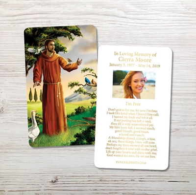 Show details for St. Francis Gold Foil Memorial Card