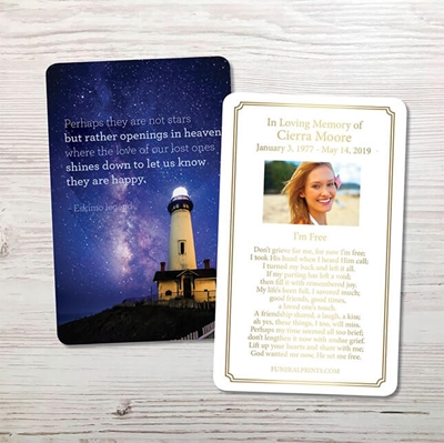 Show details for Openings in Heaven Premium Prayer Card