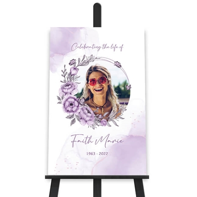 Show details for Purple Floral Memorial Package