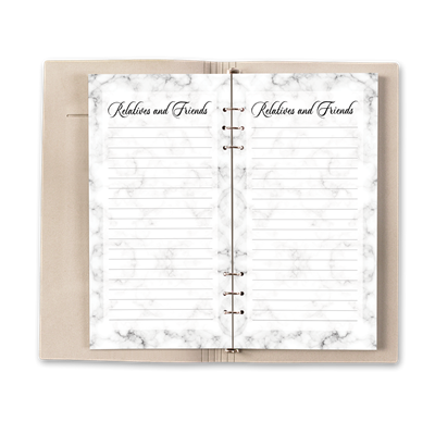 Show details for White Marble Guest Book - Gray
