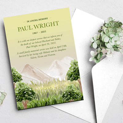 Show details for Tree Watercolor Announcement