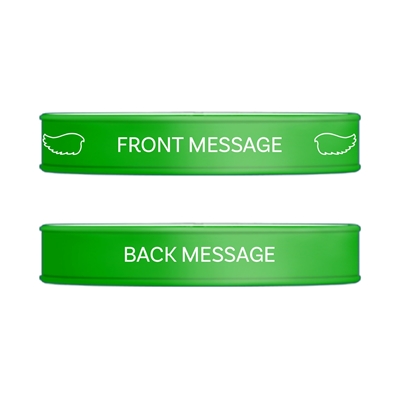 Show details for Green and White Wings Wristband