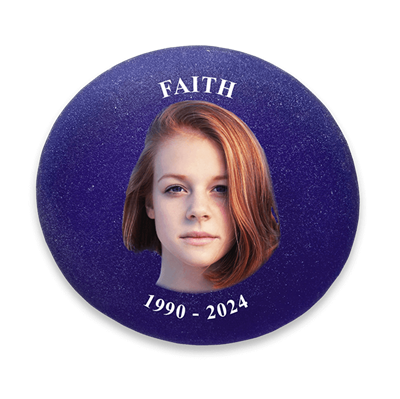 Show details for Frosted Purple Photo Memorial Stones