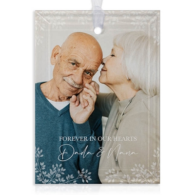 Show details for Leaves Silhouette Rectangle Ornament