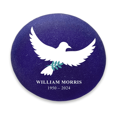 Show details for Frosted Purple Dove Memorial Stones