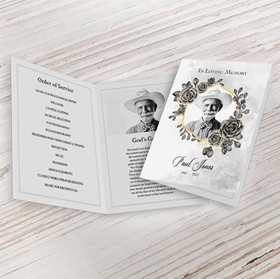 Show details for Black Gold Floral Program (8.5x11) 