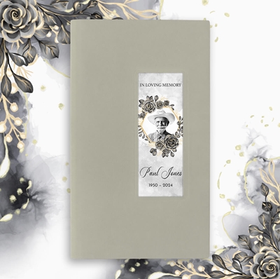 Picture of Black Gold Floral Memorial Package