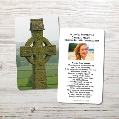 Show details for Celtic Cross Memorial Card