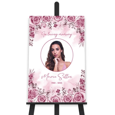 Show details for Pink Floral Border Poster
