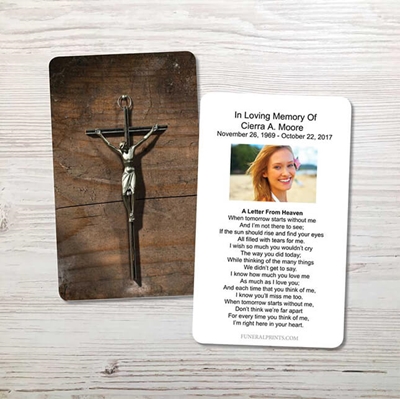 Show details for Crucifix Memorial Card