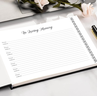 Show details for Black Sign In Guest Book