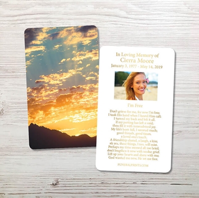 Show details for New Day Gold Foil Memorial Card