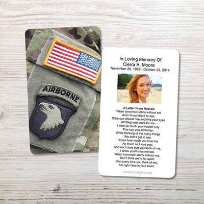 Show details for Airborne Memorial Card