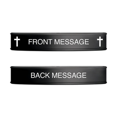Show details for Black and White Crosses Wristband