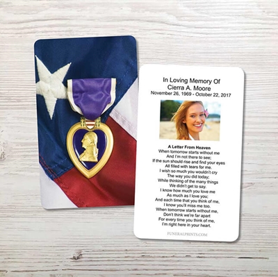 Show details for Purple Heart Memorial Card