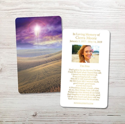 Show details for New Beginning Gold Foil Memorial Card