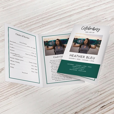 Show details for Contemporary Green Program (8.5x11) 