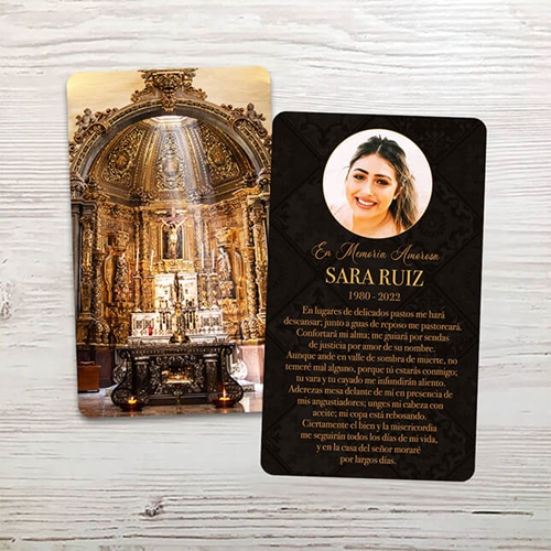 Picture of Cross Altar Spanish Memorial Card