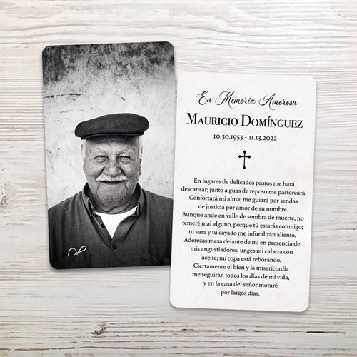 Picture of Custom Cross Memorial Card