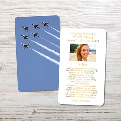 Show details for United States Air Force Gold Foil Memorial Card