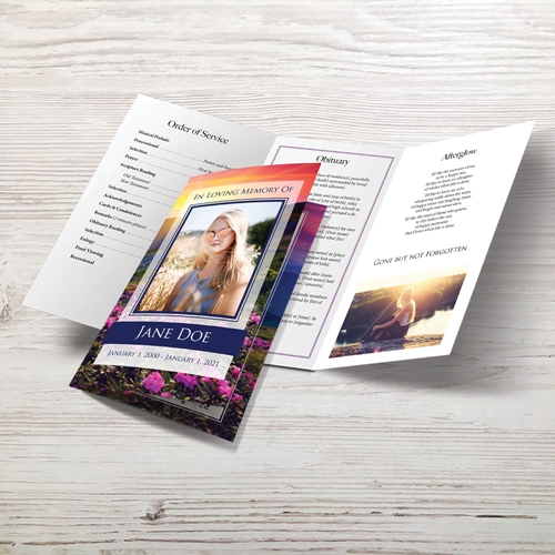 Picture of Purple Fields Trifold Program (MegaEdit)