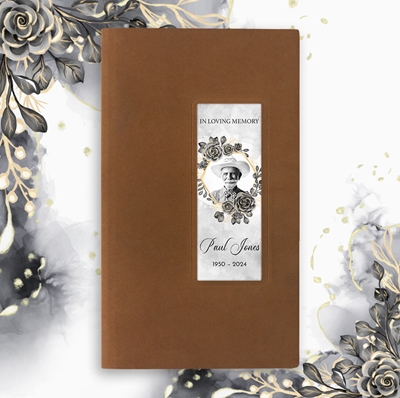 Picture of Black Gold Floral Memorial Package