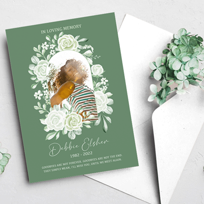 Show details for Sage Floral Announcement