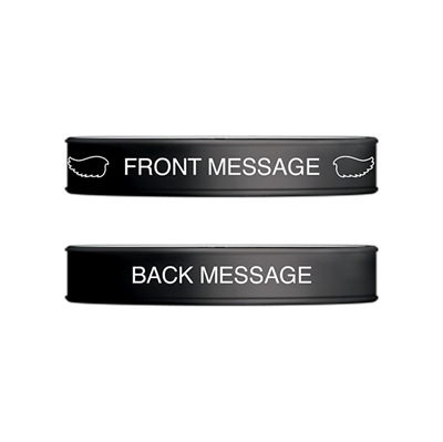 Show details for Black and White Wings Wristband