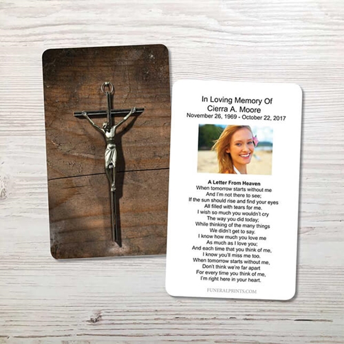 Picture of Crucifix Memorial Card