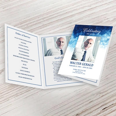 Show details for Blue Watercolor Program (8.5x11) 