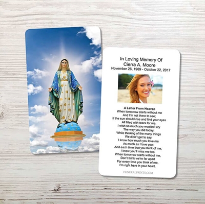 Show details for Virgin Mary Memorial Card