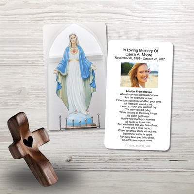 Show details for Blessed Virgin Mary Memorial Card
