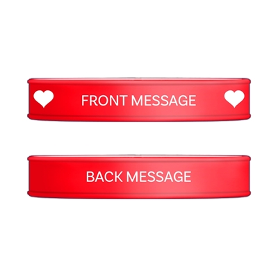 Show details for Red and White Hearts Wristband