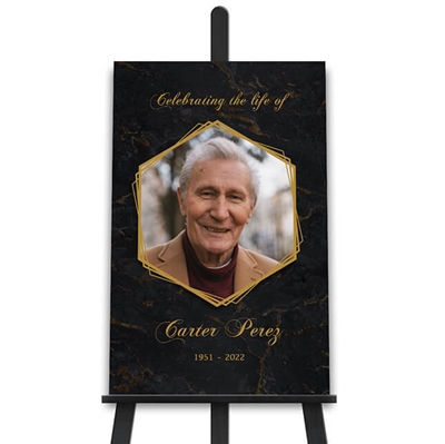 Show details for Black Marble Poster