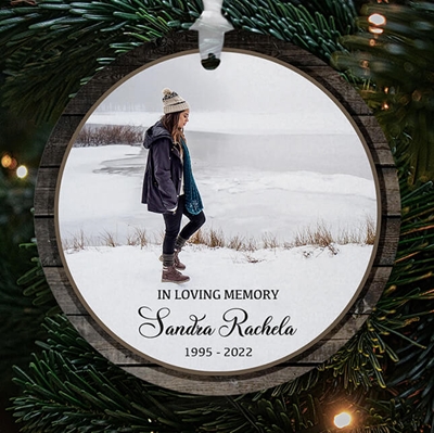 Show details for Rustic Border Circle Ornament