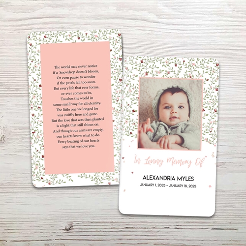 Picture of Baby Girl Memorial Card