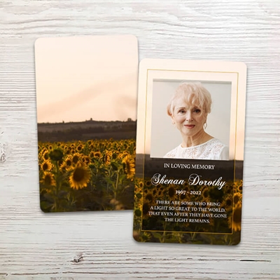 Show details for Sunflower Memorial Card