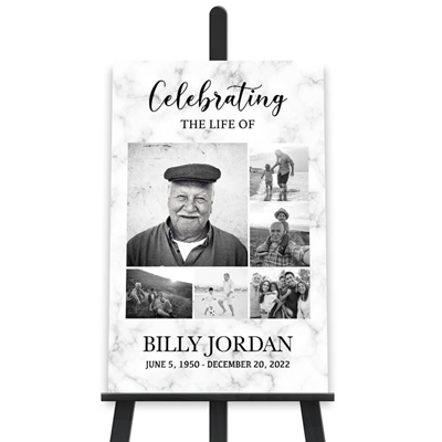 Show details for White Marble Memorial Package