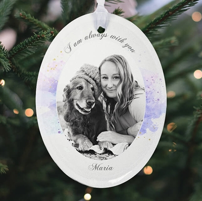 Show details for Watercolor Oval Ornament