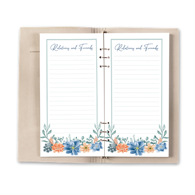 Show details for Multi Floral Religious Guest Book - Brown