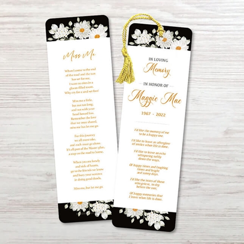 Picture of White Floral Bookmark