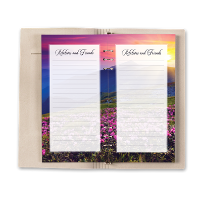 Show details for Purple Fields Guest Book - Gray