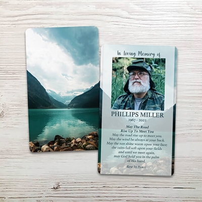 Show details for Mountain Sea Memorial Card