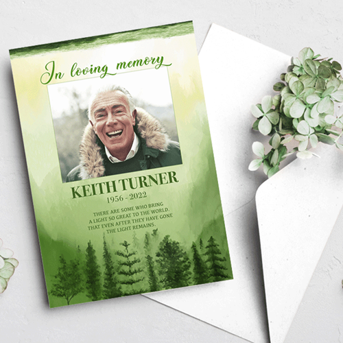 Picture of Green Scenery Watercolor Announcement