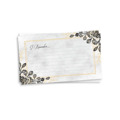 Show details for Black Gold Floral Remember Card