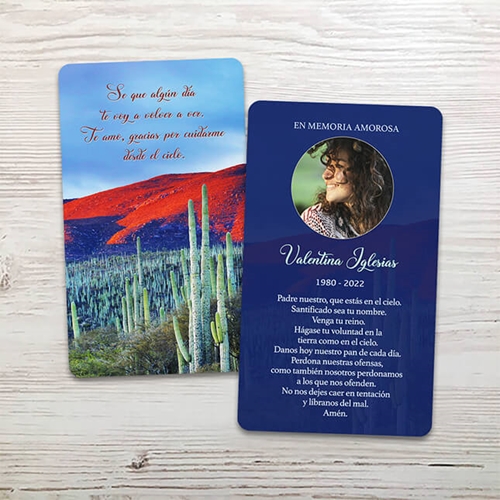 Picture of Cactus Spanish Memorial Card